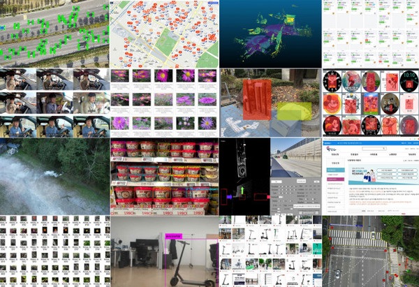 서울형 뉴딜 일자리 인공지능 학습 데이터 사업으로 구축된 다양한 데이터 세트 [출처=한국인공지능협회]