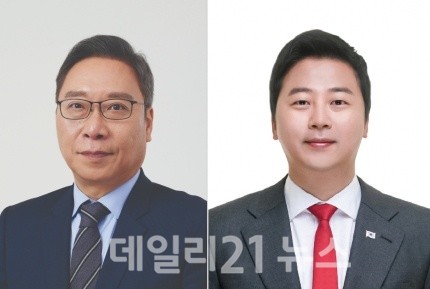 (왼쪽부터)정연욱 후보, 무소속 장예찬 후보./사진=부산시선관위